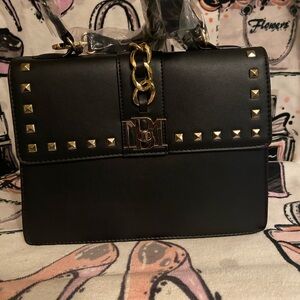 Black Studded Handbag  BADGLEY MISCHKA authentic